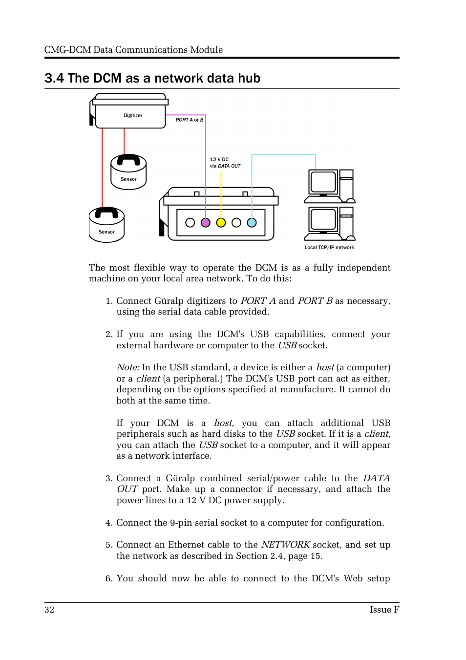 4 the dcm as a network data hub | Guralp Systems CMG-DCM User Manual | Page 32 / 132