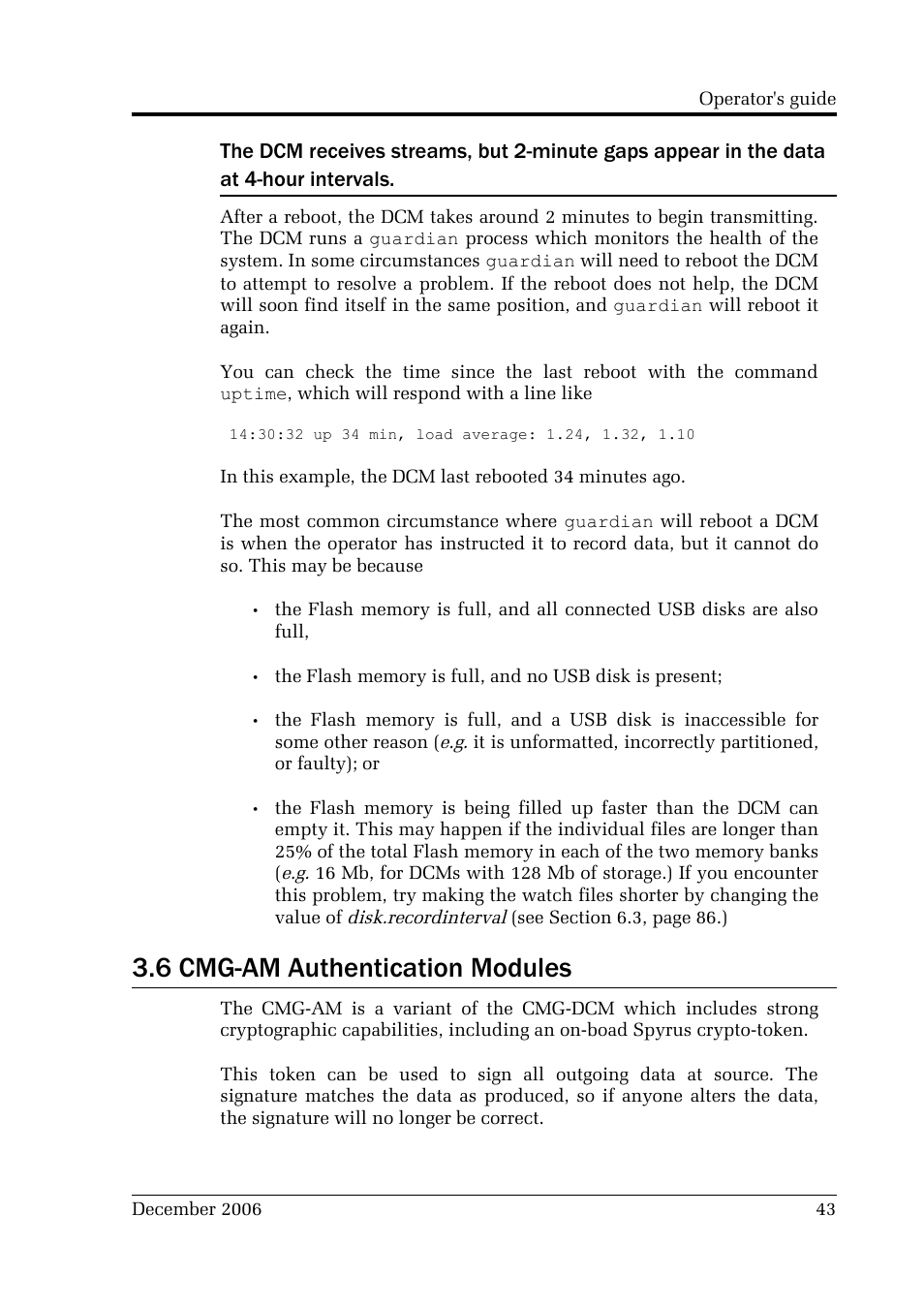 6 cmg-am authentication modules | Guralp Systems CMG-DCM User Manual | Page 43 / 132