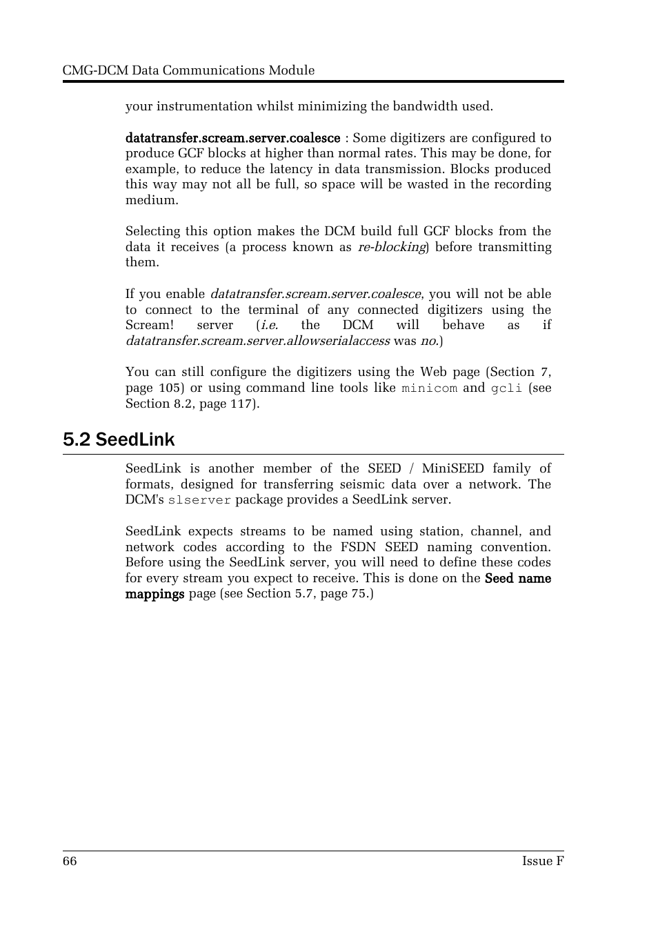 2 seedlink | Guralp Systems CMG-DCM User Manual | Page 66 / 132