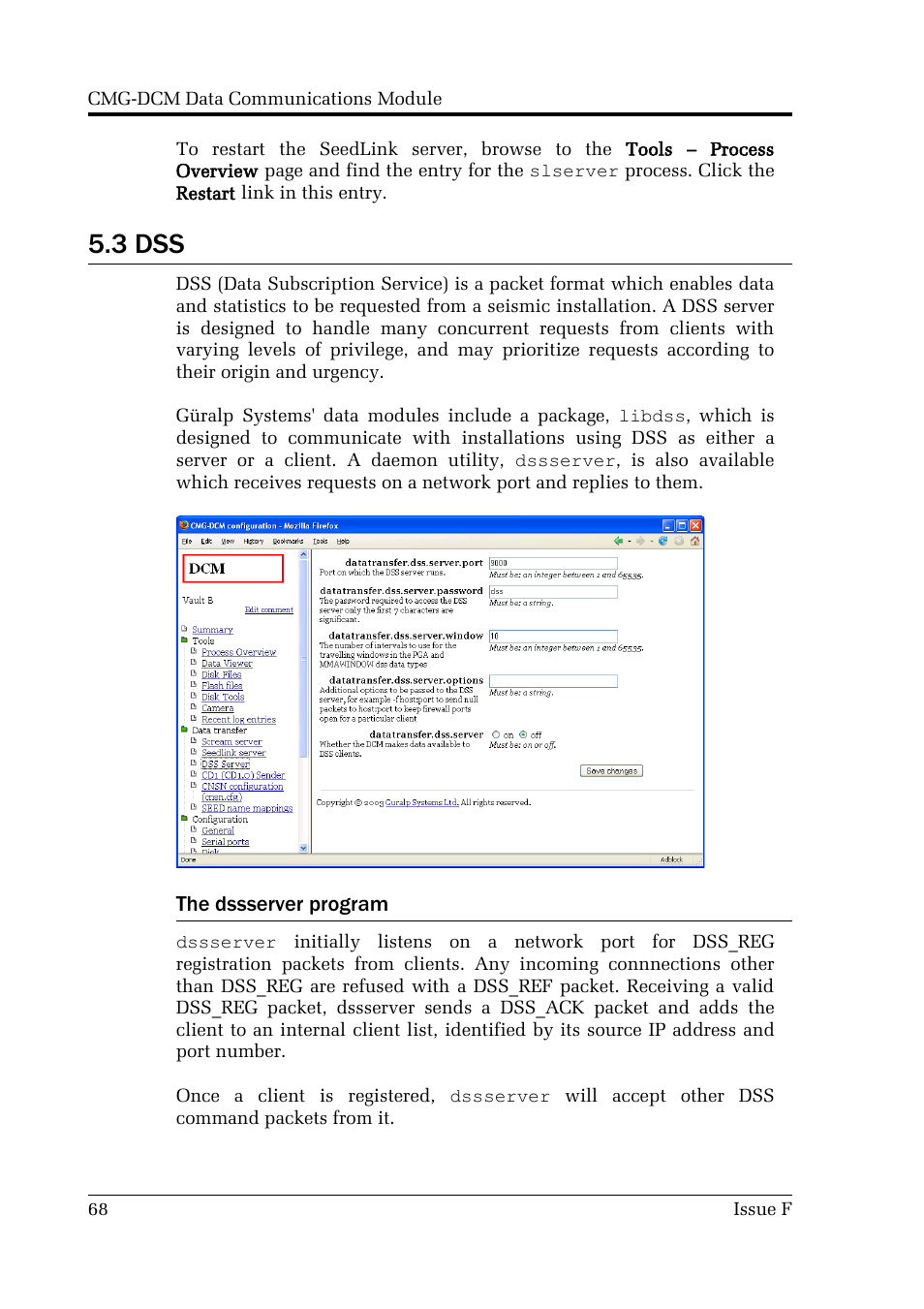 3 dss | Guralp Systems CMG-DCM User Manual | Page 68 / 132