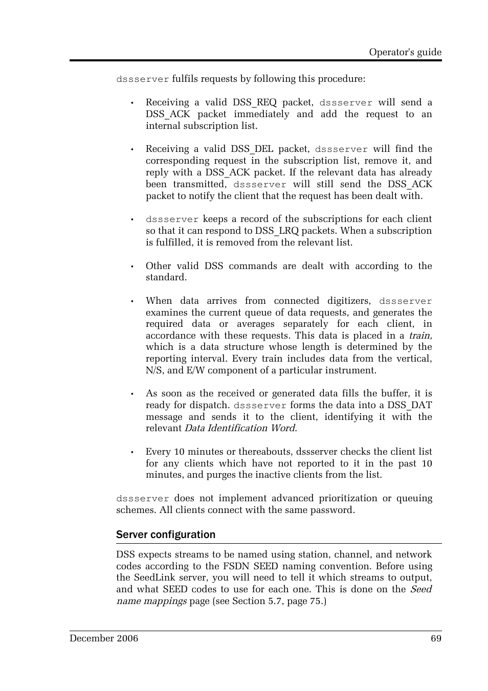 Server configuration | Guralp Systems CMG-DCM User Manual | Page 69 / 132