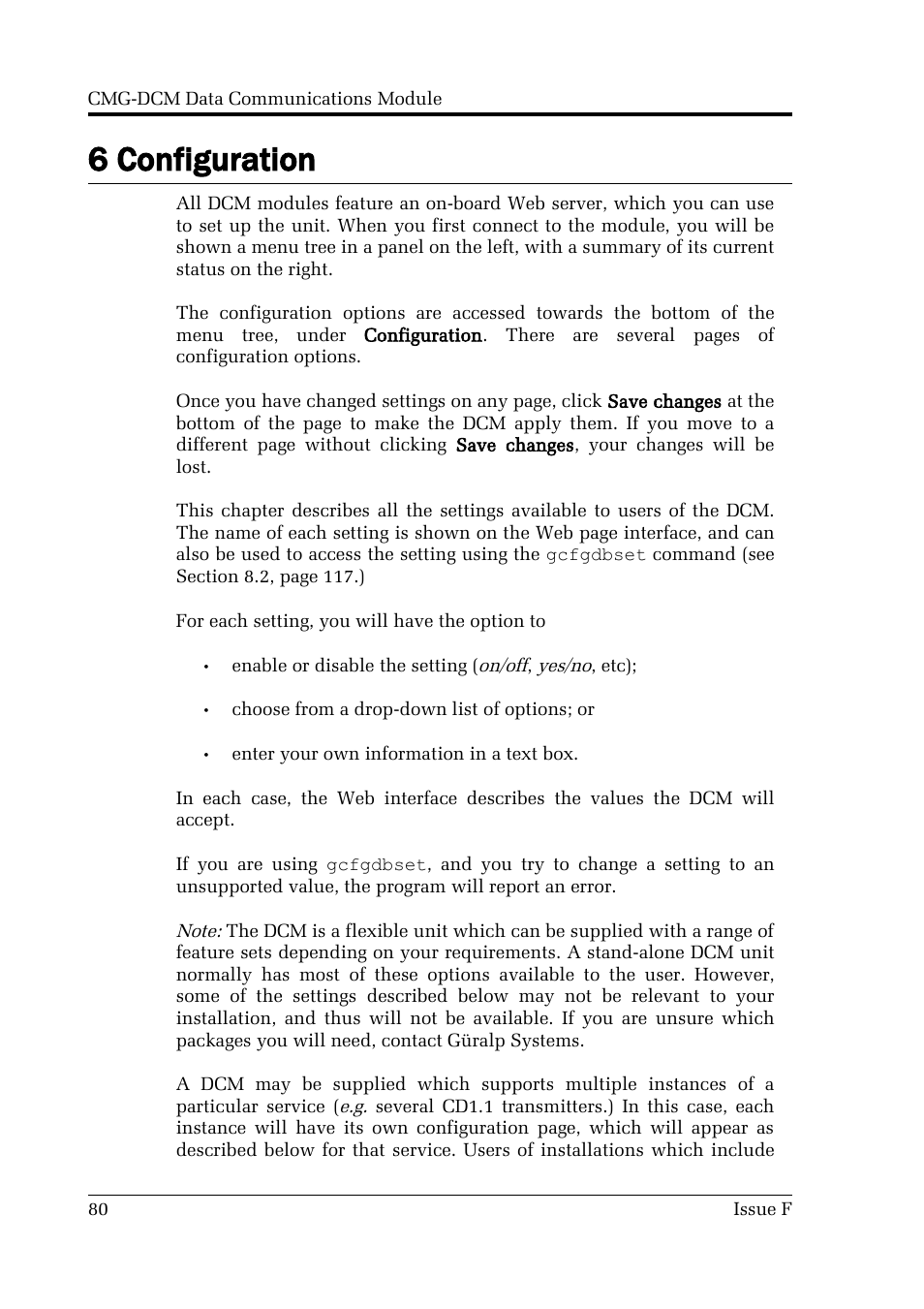 6 configuration | Guralp Systems CMG-DCM User Manual | Page 80 / 132