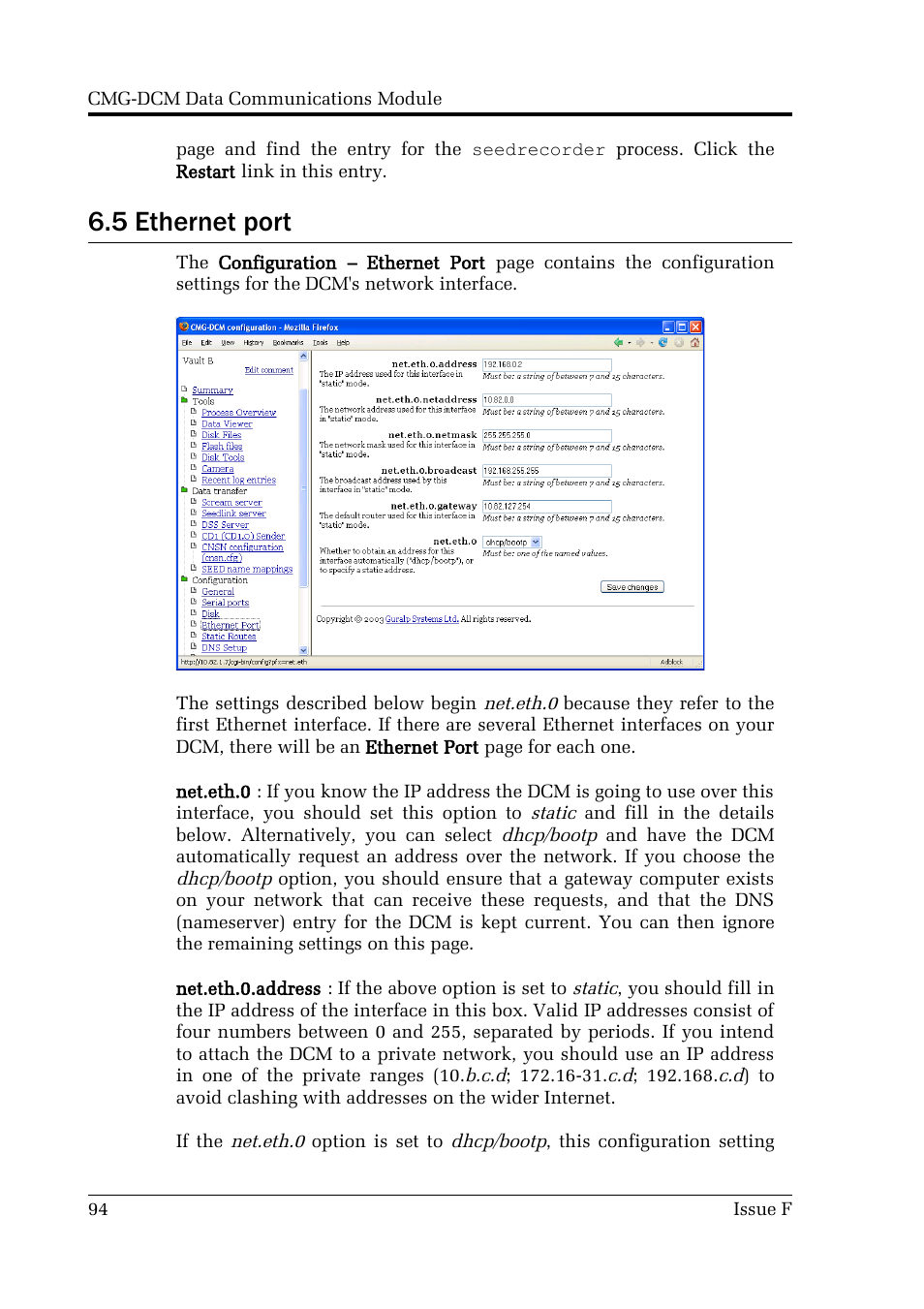 5 ethernet port | Guralp Systems CMG-DCM User Manual | Page 94 / 132