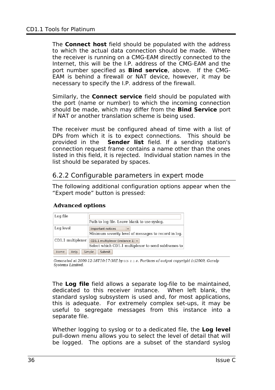 2 configurable parameters in expert mode | Guralp Systems CD1.1 User Manual | Page 36 / 84