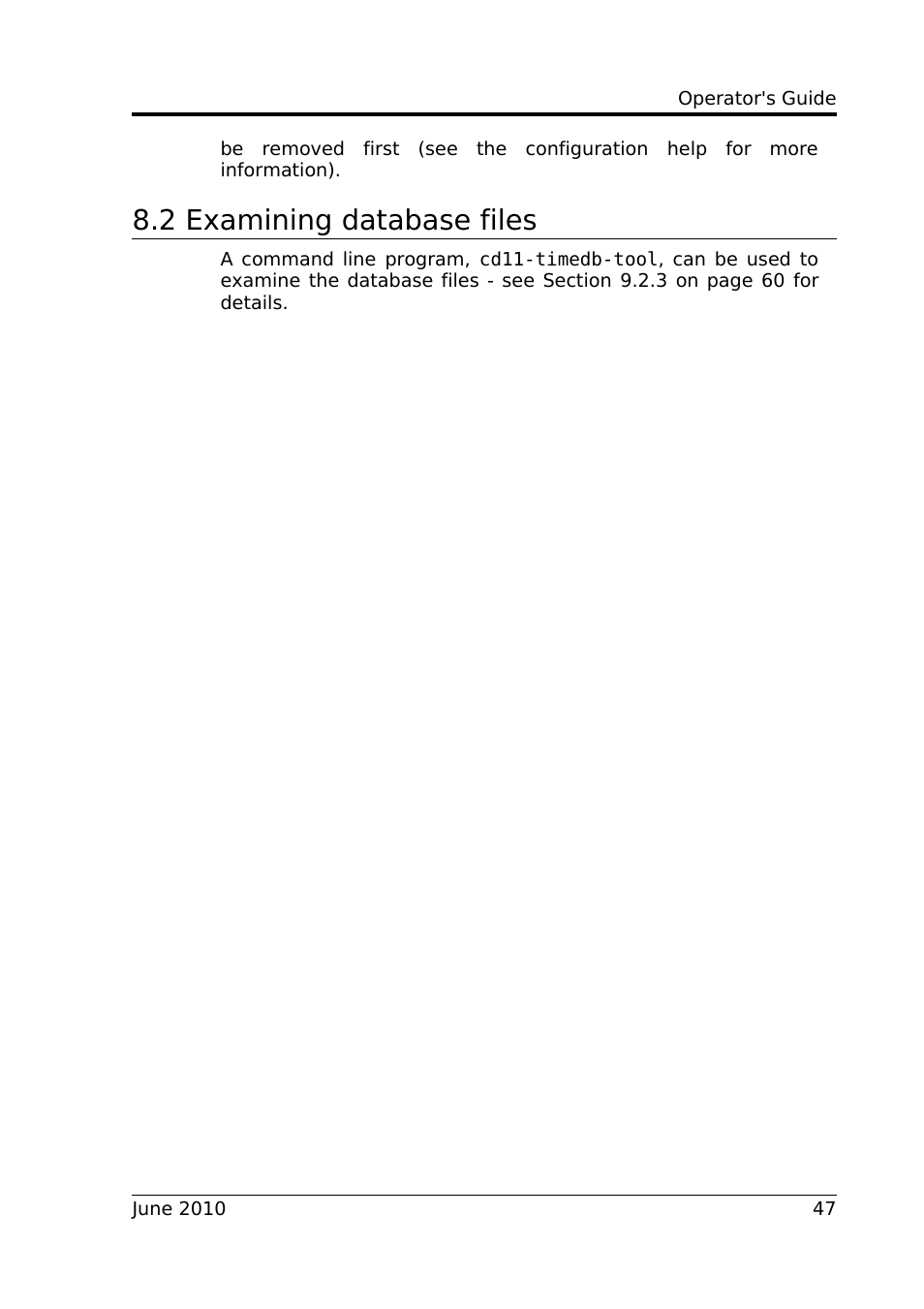 2 examining database files | Guralp Systems CD1.1 User Manual | Page 47 / 84