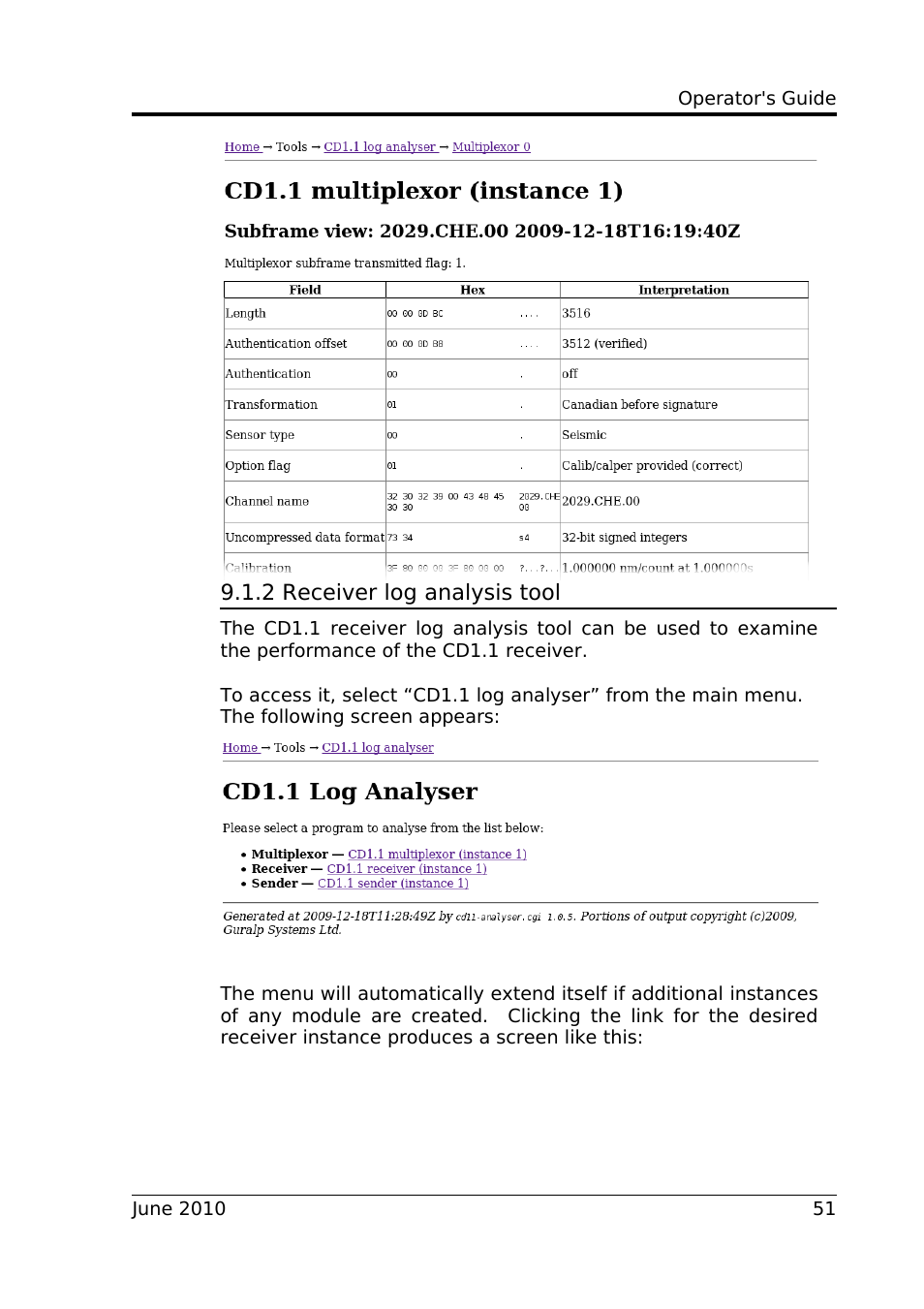 2 receiver log analysis tool | Guralp Systems CD1.1 User Manual | Page 51 / 84