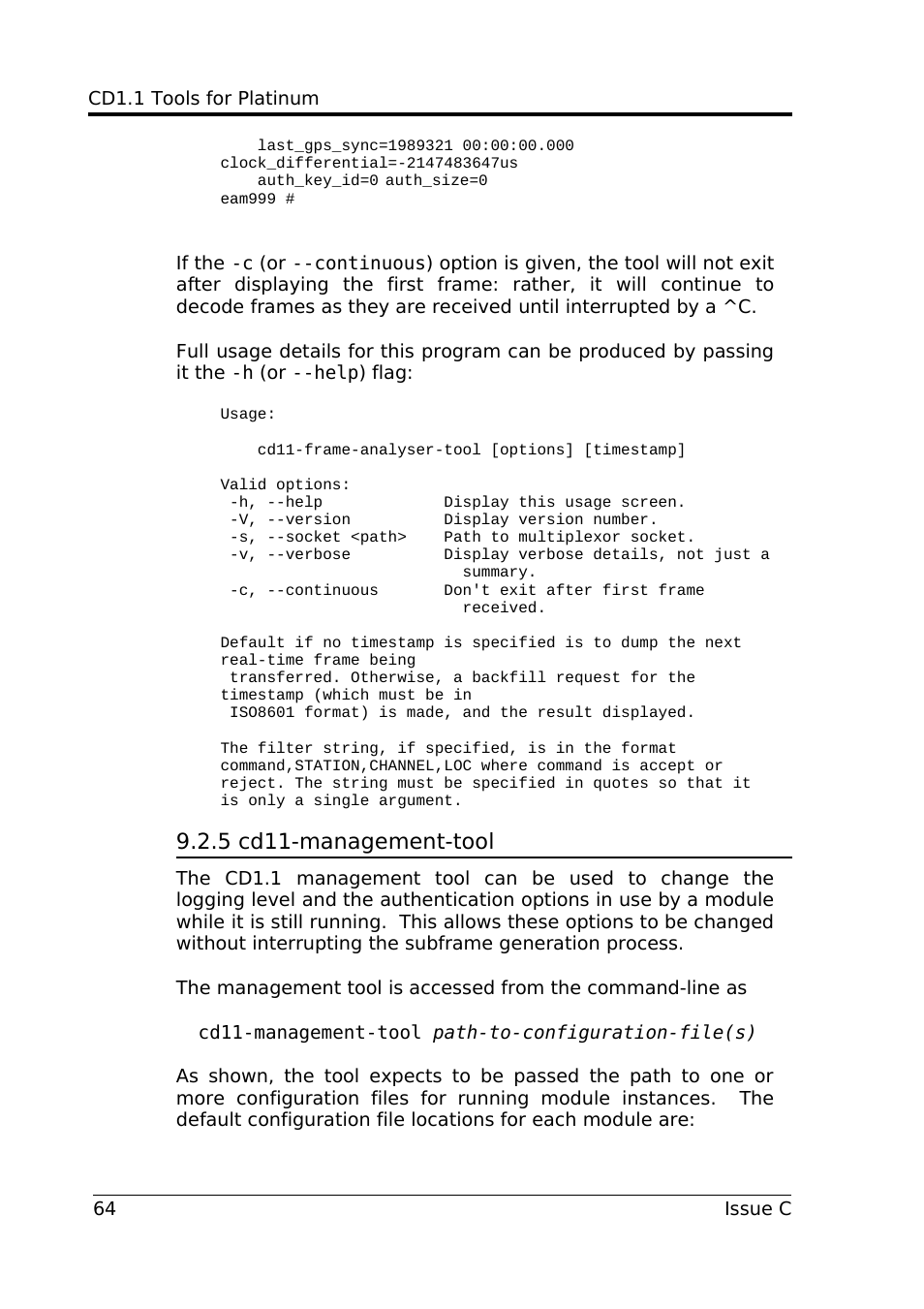 5 cd11-management-tool | Guralp Systems CD1.1 User Manual | Page 64 / 84