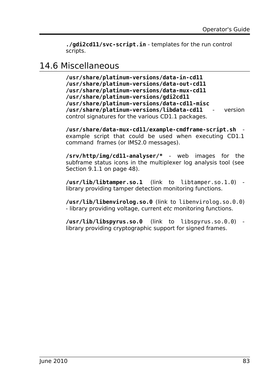 6 miscellaneous | Guralp Systems CD1.1 User Manual | Page 83 / 84