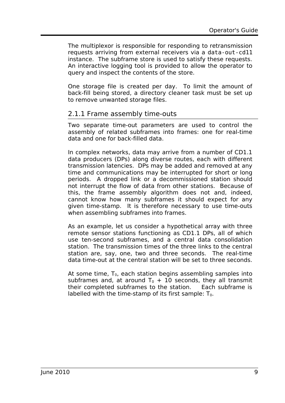 1 frame assembly time-outs, N 2.1.1 o | Guralp Systems CD1.1 User Manual | Page 9 / 84