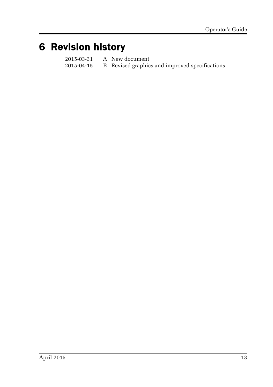 6 revision history | Guralp Systems CMG-RTM User Manual | Page 13 / 13