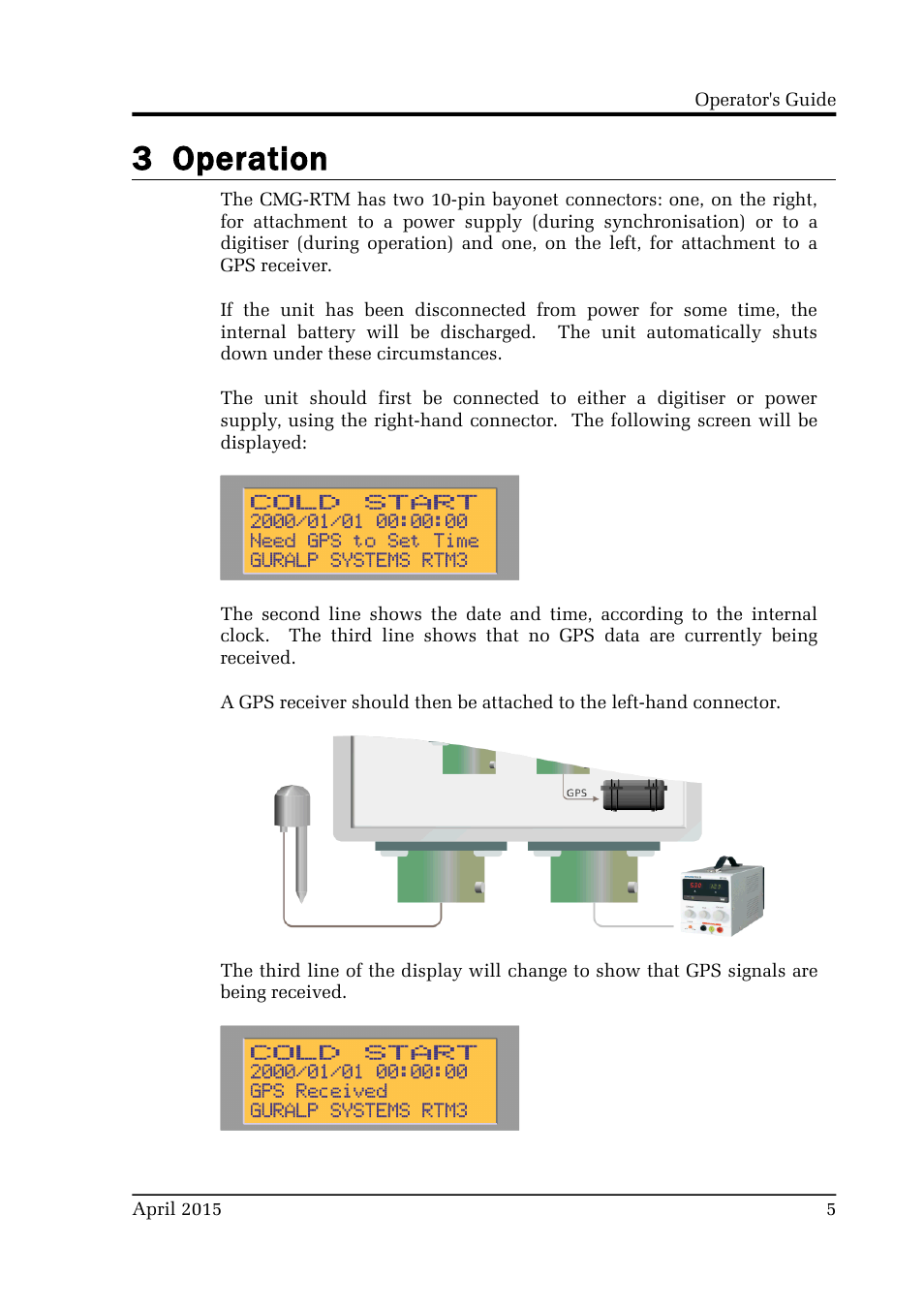 3 operation | Guralp Systems CMG-RTM User Manual | Page 5 / 13