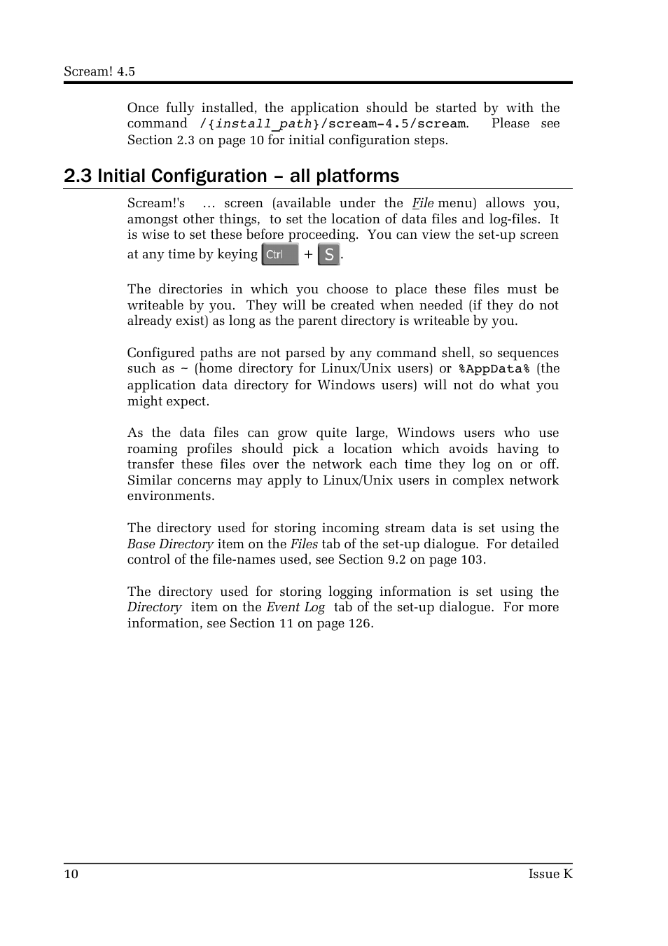 3 initial configuration – all platforms | Guralp Systems Scream User Manual | Page 10 / 142