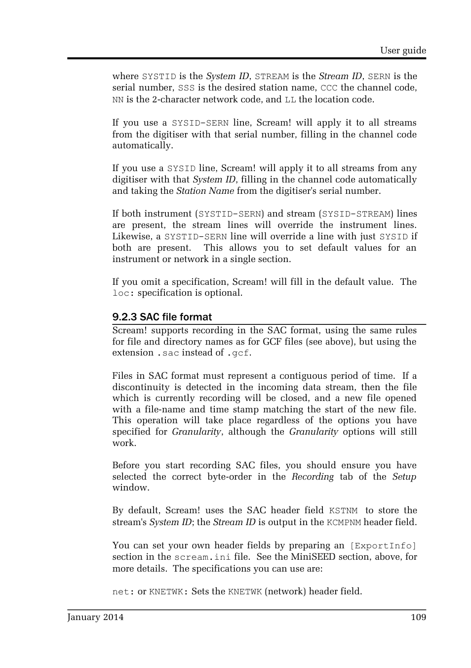Guralp Systems Scream User Manual | Page 109 / 142