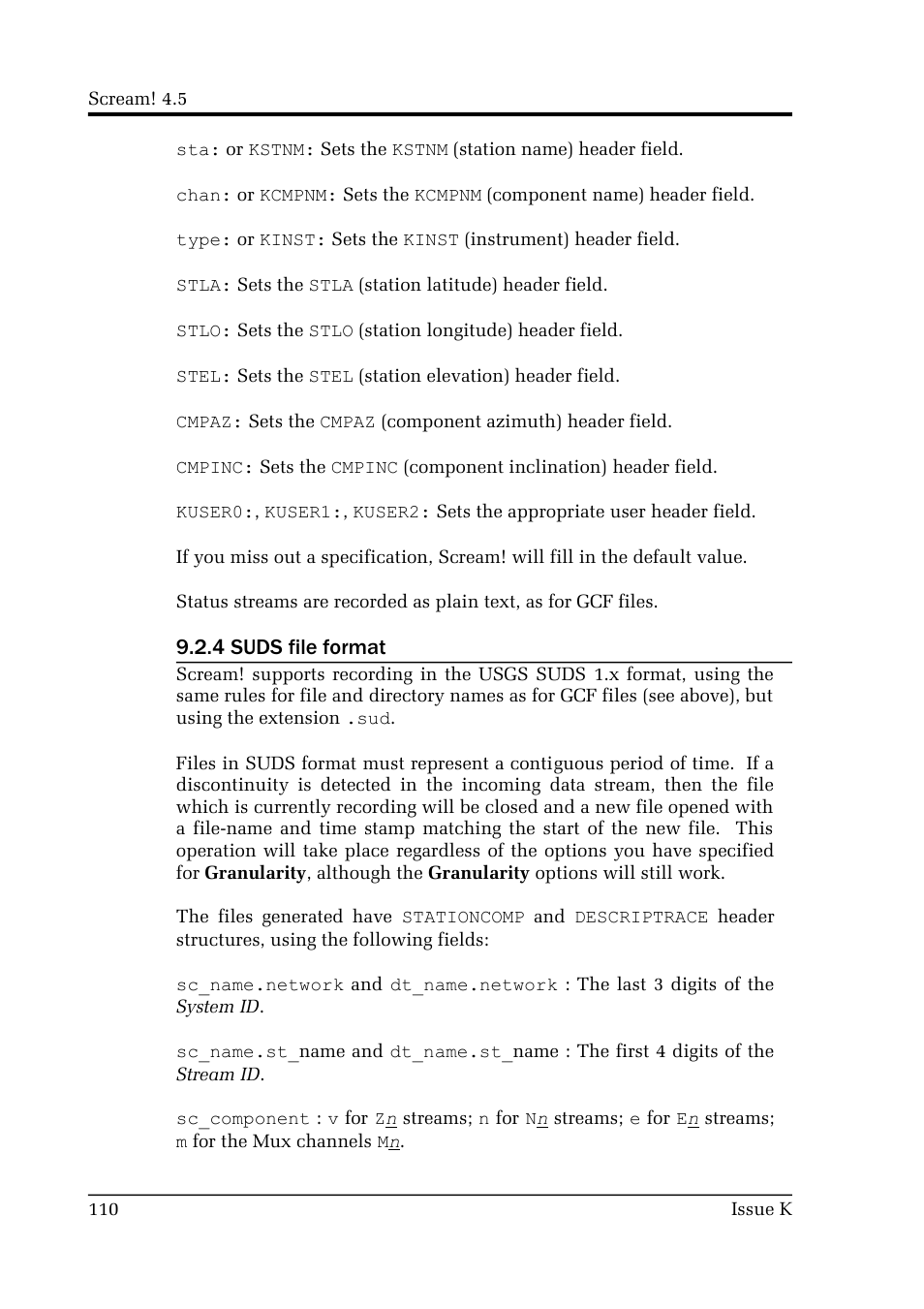 Guralp Systems Scream User Manual | Page 110 / 142