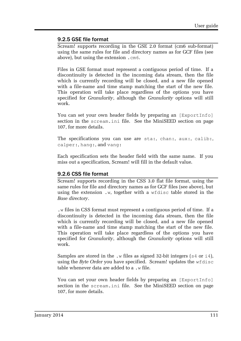 Guralp Systems Scream User Manual | Page 111 / 142