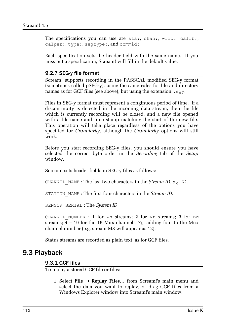 3 playback | Guralp Systems Scream User Manual | Page 112 / 142