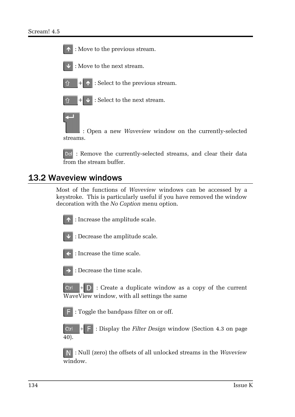 2 waveview windows | Guralp Systems Scream User Manual | Page 134 / 142