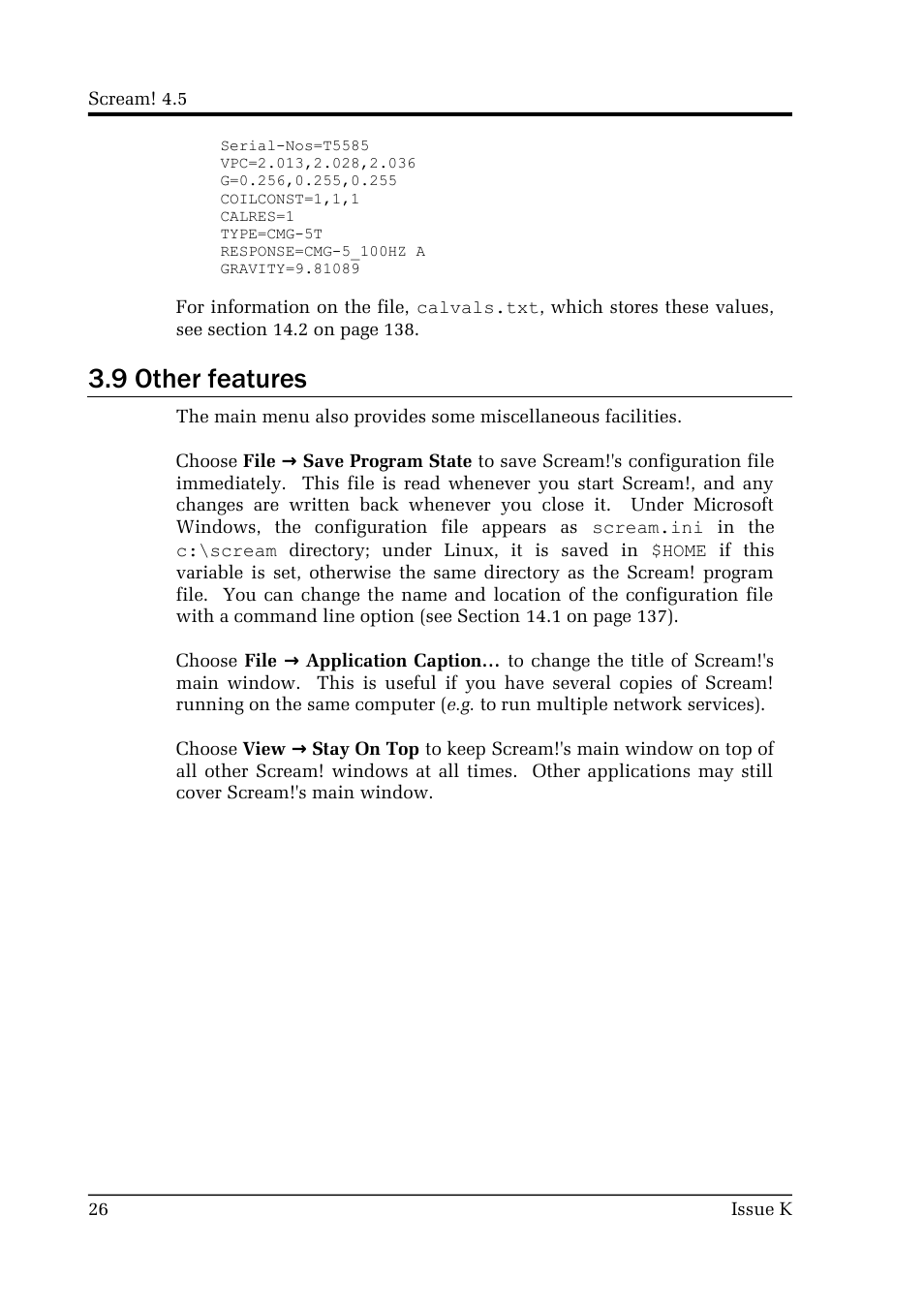 9 other features | Guralp Systems Scream User Manual | Page 26 / 142