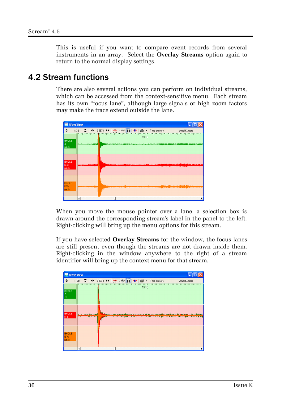 2 stream functions | Guralp Systems Scream User Manual | Page 36 / 142