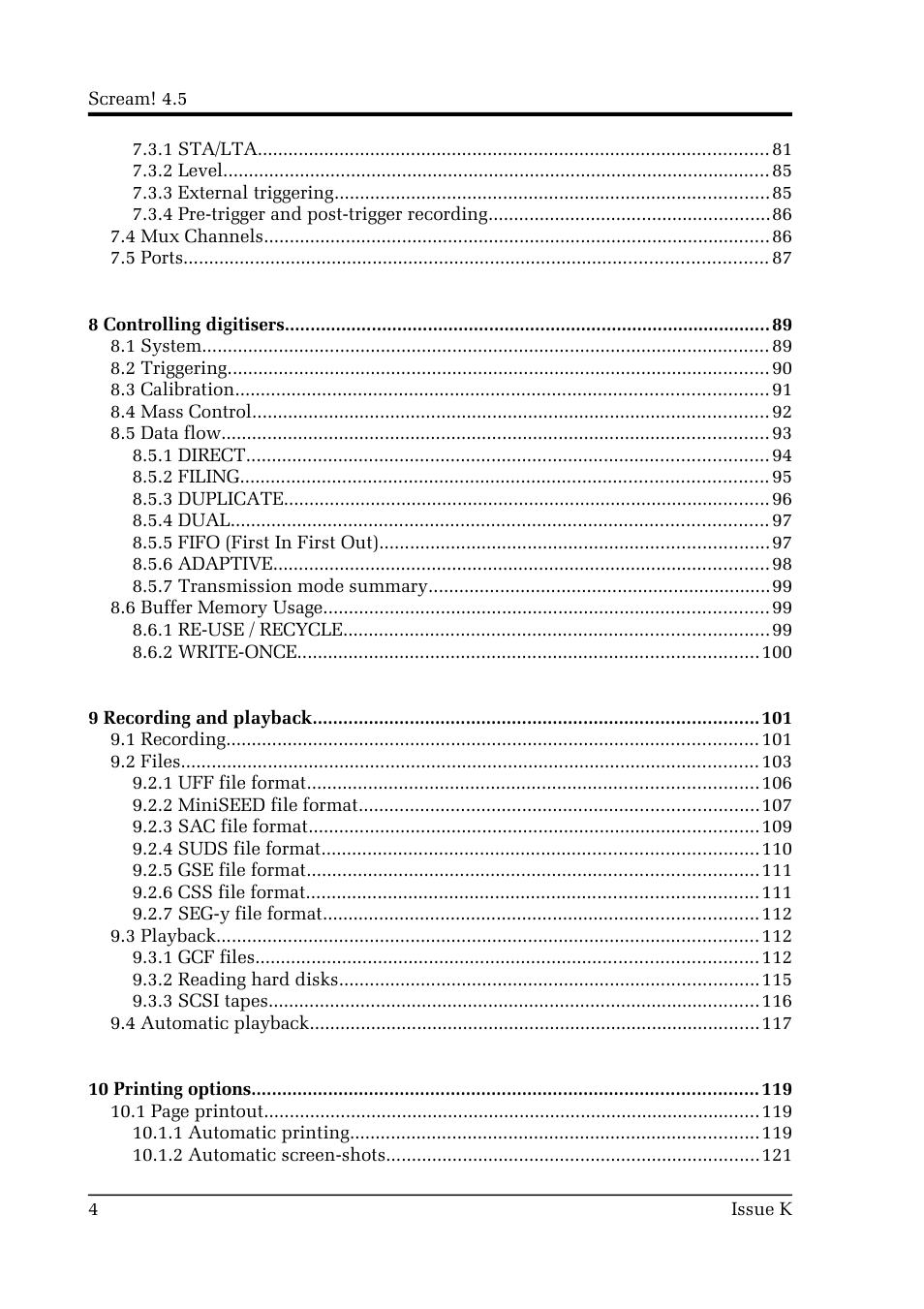 Guralp Systems Scream User Manual | Page 4 / 142