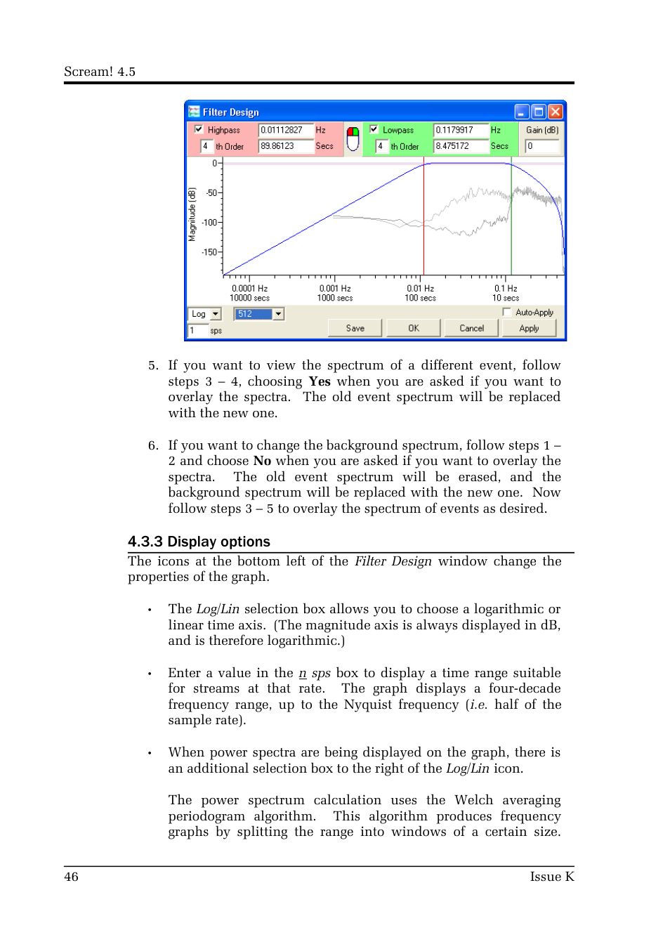 3 display options | Guralp Systems Scream User Manual | Page 46 / 142