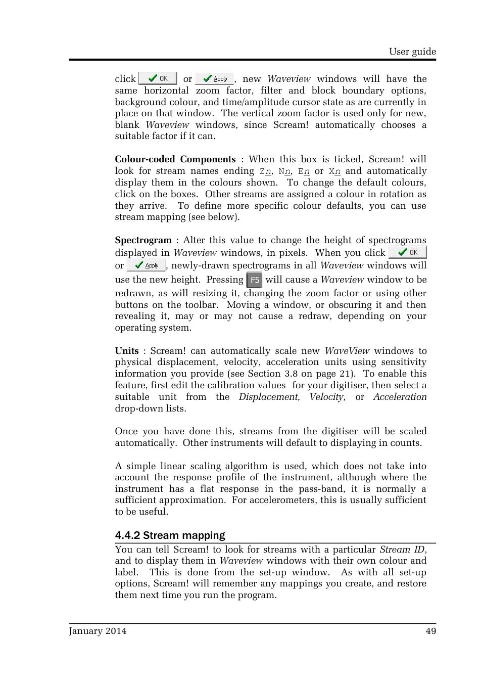 Stream mapping | Guralp Systems Scream User Manual | Page 49 / 142