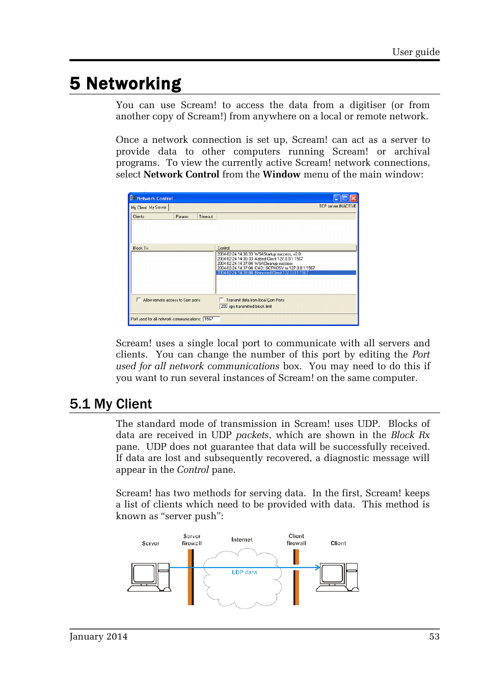 5 networking, 1 my client | Guralp Systems Scream User Manual | Page 53 / 142