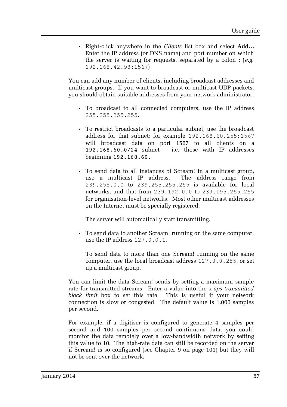 Guralp Systems Scream User Manual | Page 57 / 142