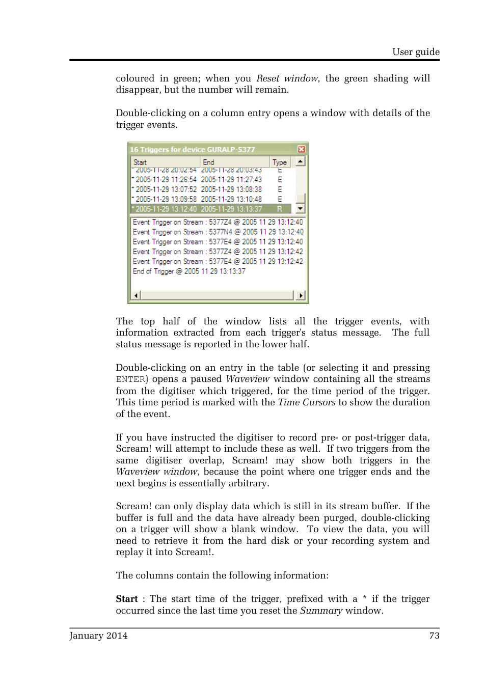 Guralp Systems Scream User Manual | Page 73 / 142