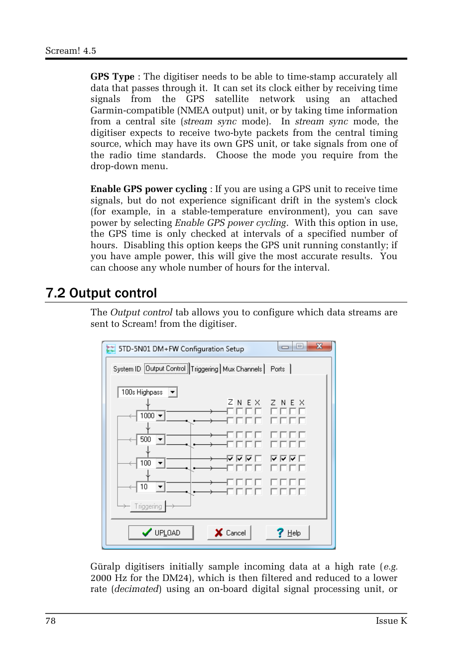 2 output control | Guralp Systems Scream User Manual | Page 78 / 142