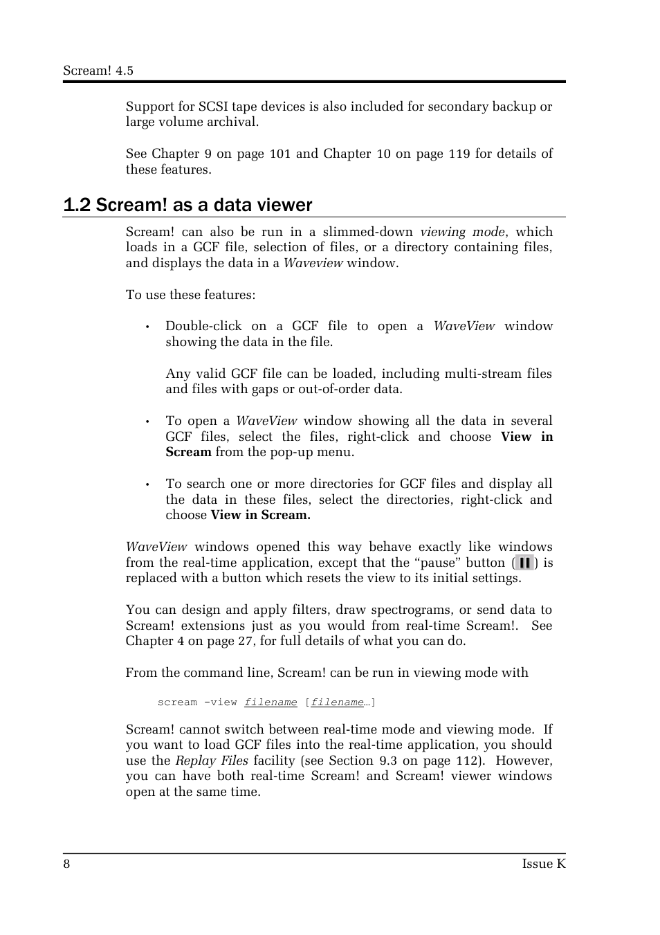 2 scream! as a data viewer | Guralp Systems Scream User Manual | Page 8 / 142