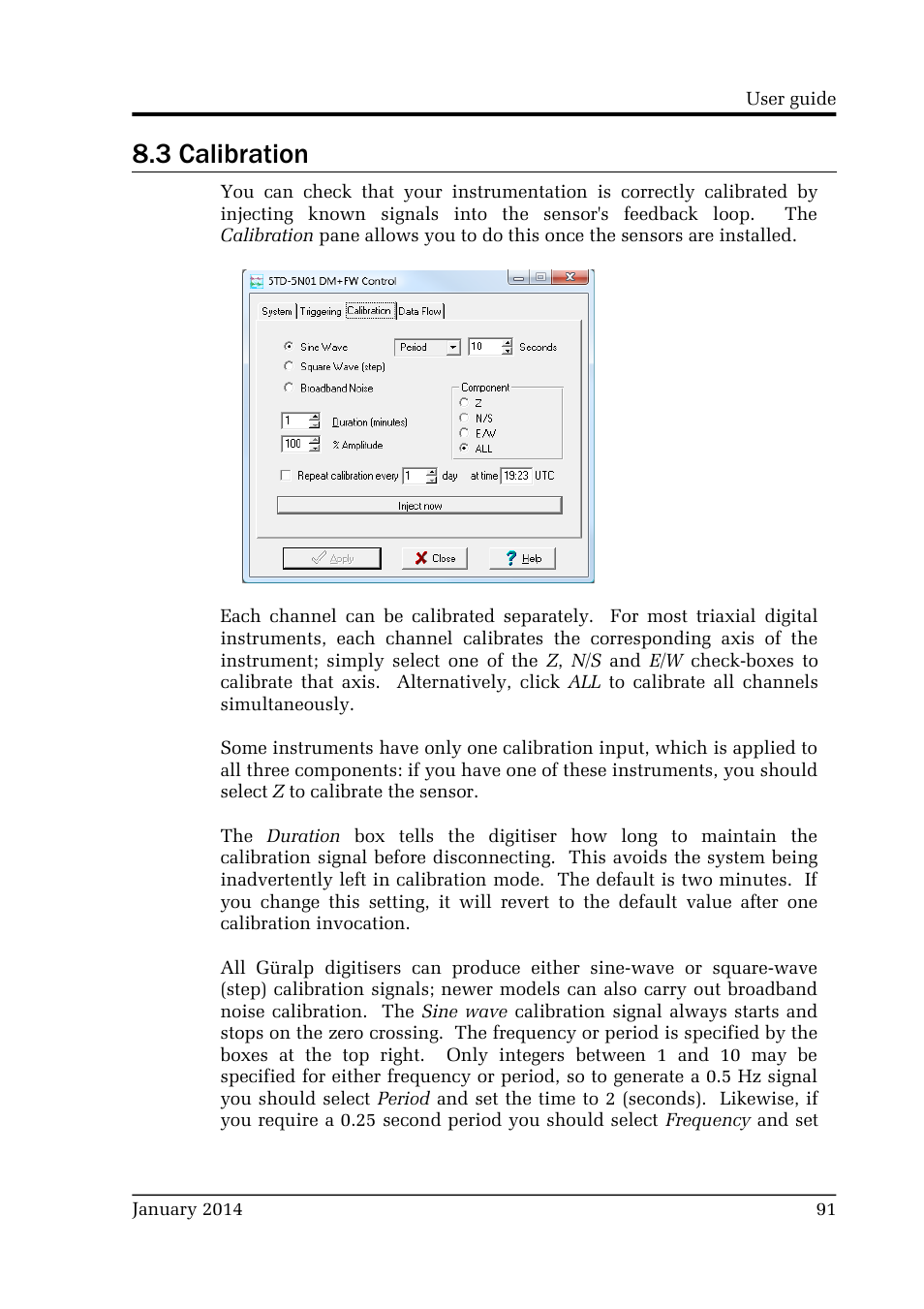 3 calibration | Guralp Systems Scream User Manual | Page 91 / 142