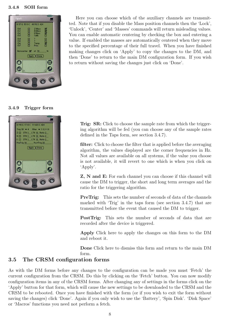 5 the crsm configuration forms | Guralp Systems Shout User Manual | Page 8 / 14