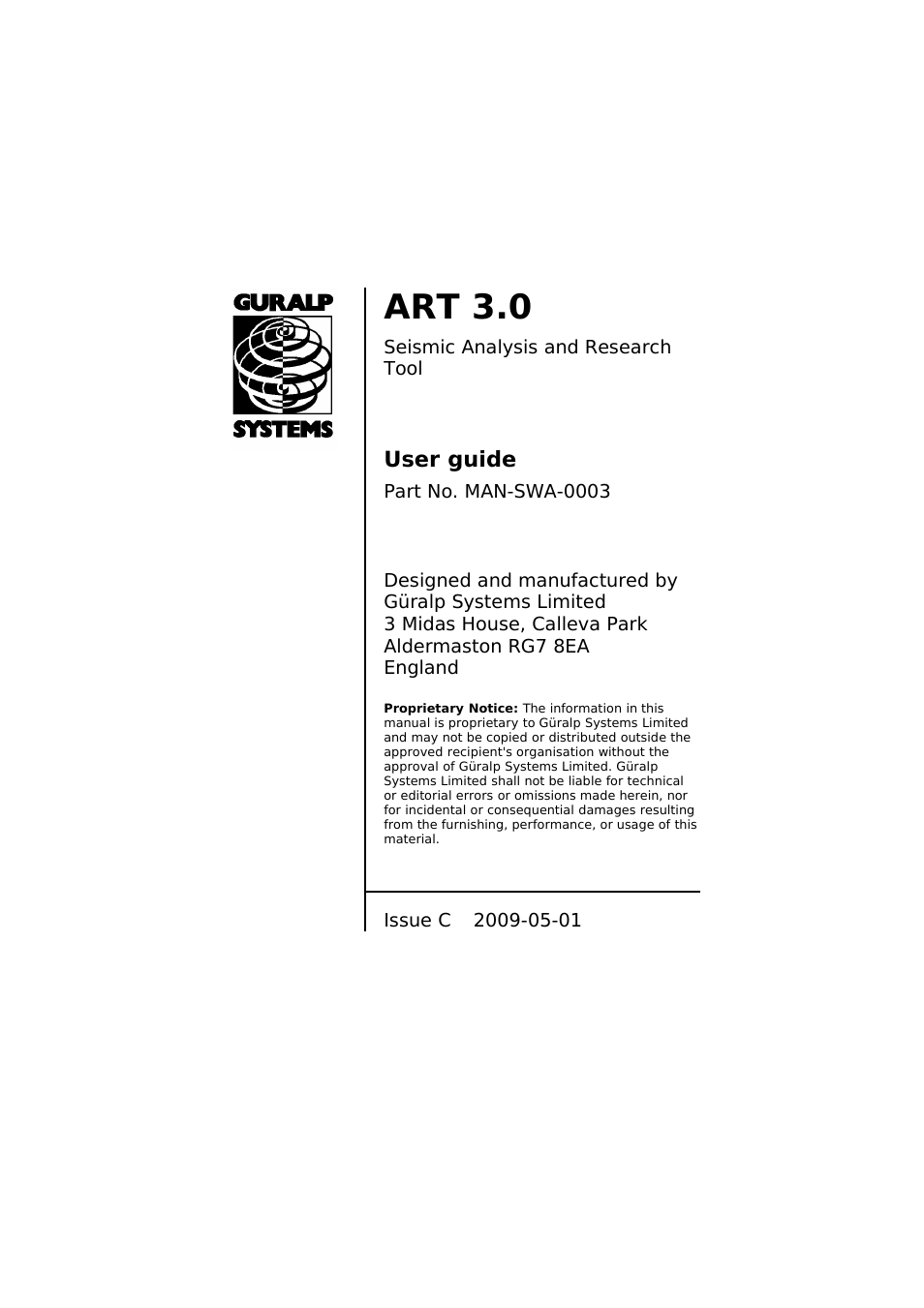 Guralp Systems ART User Manual | 63 pages