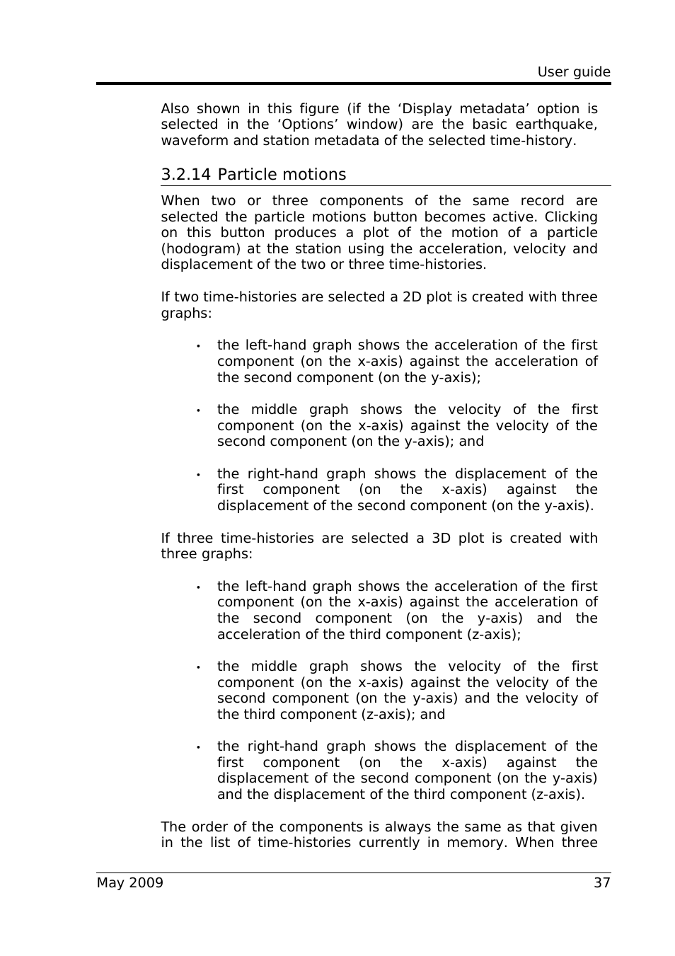 14 particle motions | Guralp Systems ART User Manual | Page 37 / 63