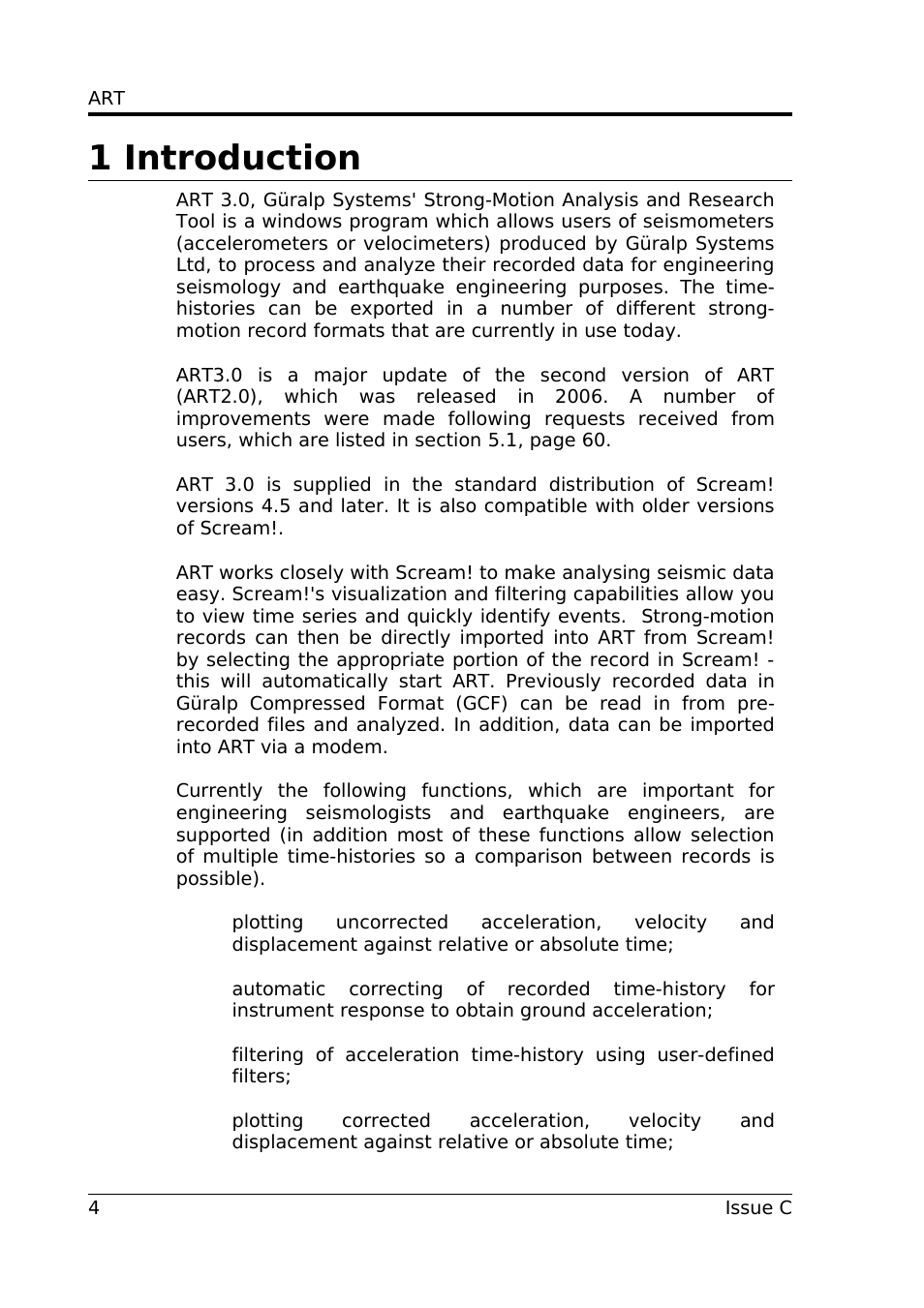 1 introduction | Guralp Systems ART User Manual | Page 4 / 63