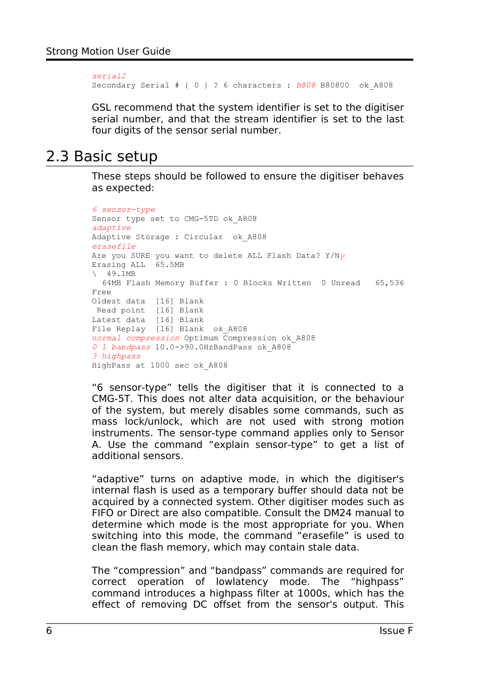3 basic setup | Guralp Systems Strong Motion User Manual | Page 6 / 17