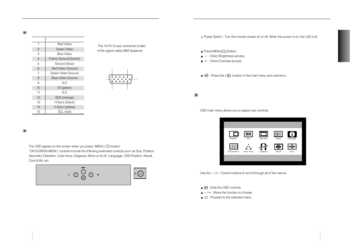 Installation / controls, Controls | Hansol 930D User Manual | Page 4 / 35