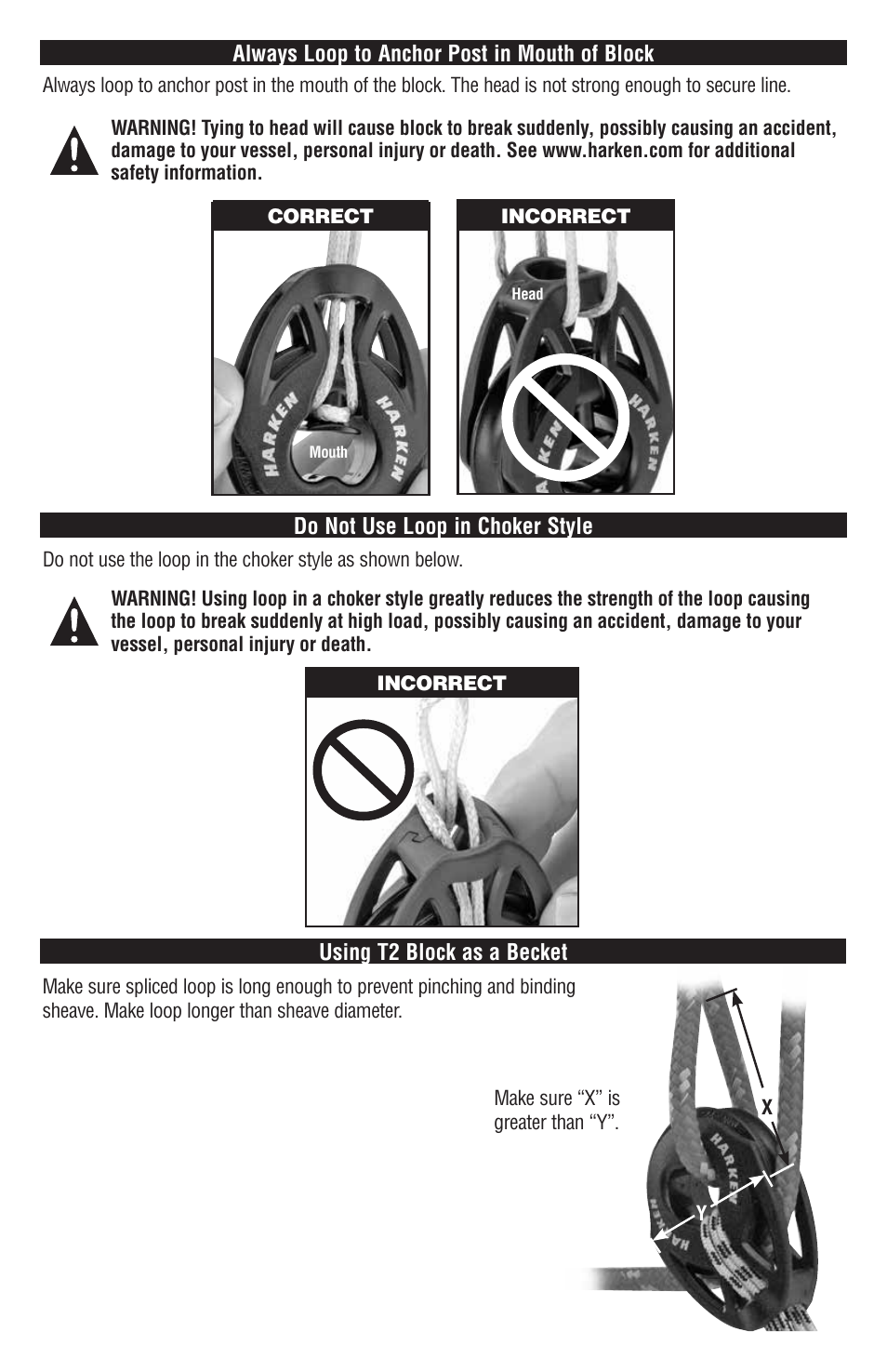 Harken 2148 T2 Loop Block User Manual | Page 2 / 4