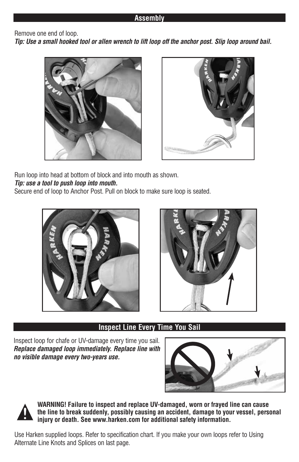 Harken 2148 T2 Loop Block User Manual | Page 3 / 4