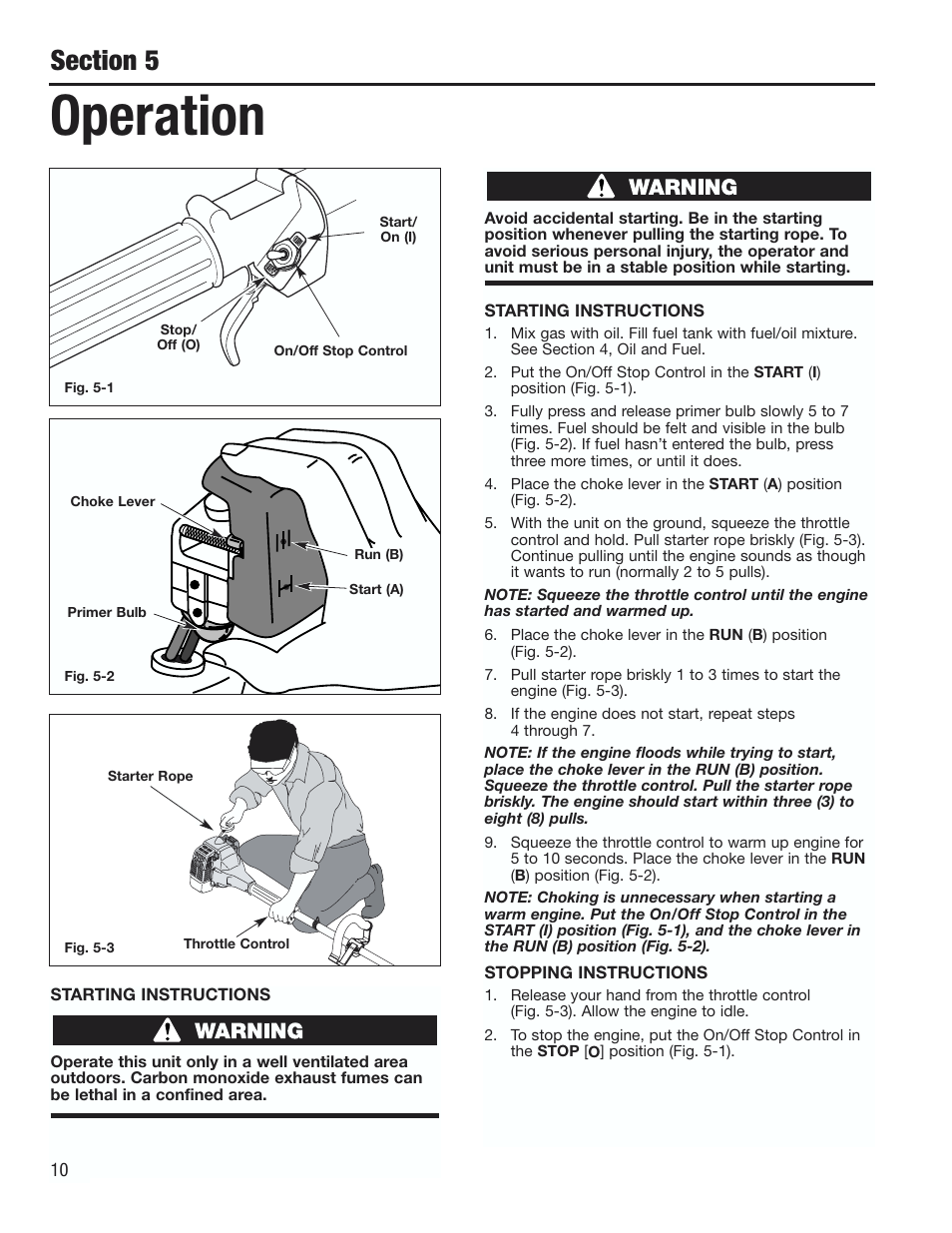 Operation | Cub Cadet CC2000 User Manual | Page 10 / 60