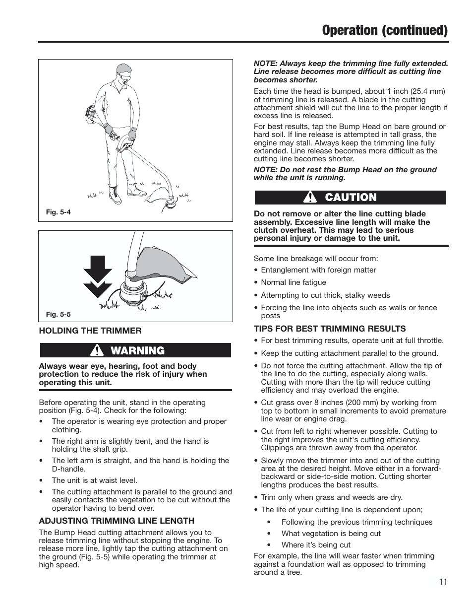 Operation (continued) | Cub Cadet CC2000 User Manual | Page 11 / 60