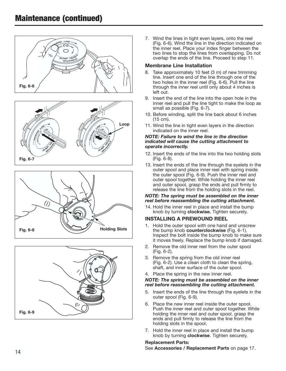 Maintenance (continued) | Cub Cadet CC2000 User Manual | Page 14 / 60