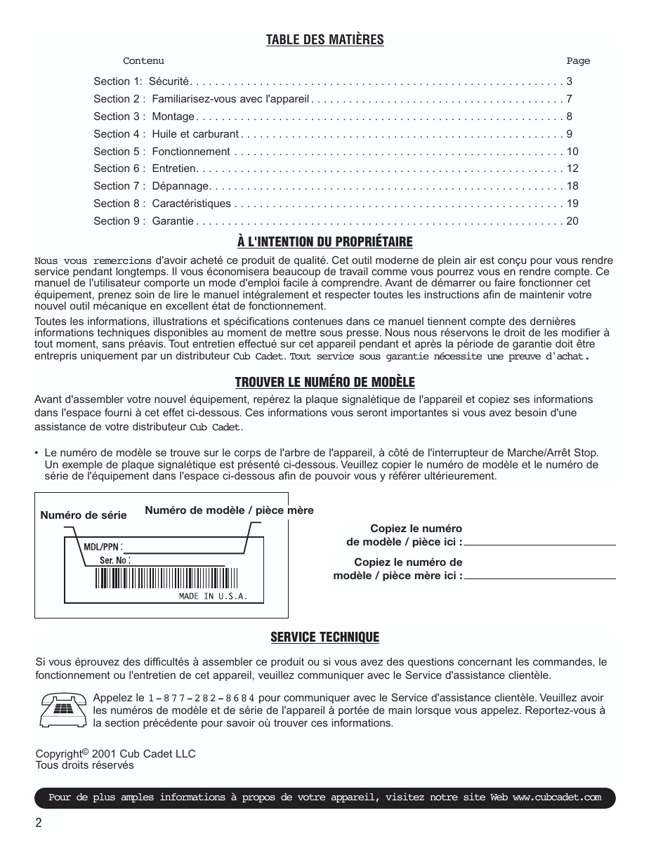 Cub Cadet CC2000 User Manual | Page 22 / 60