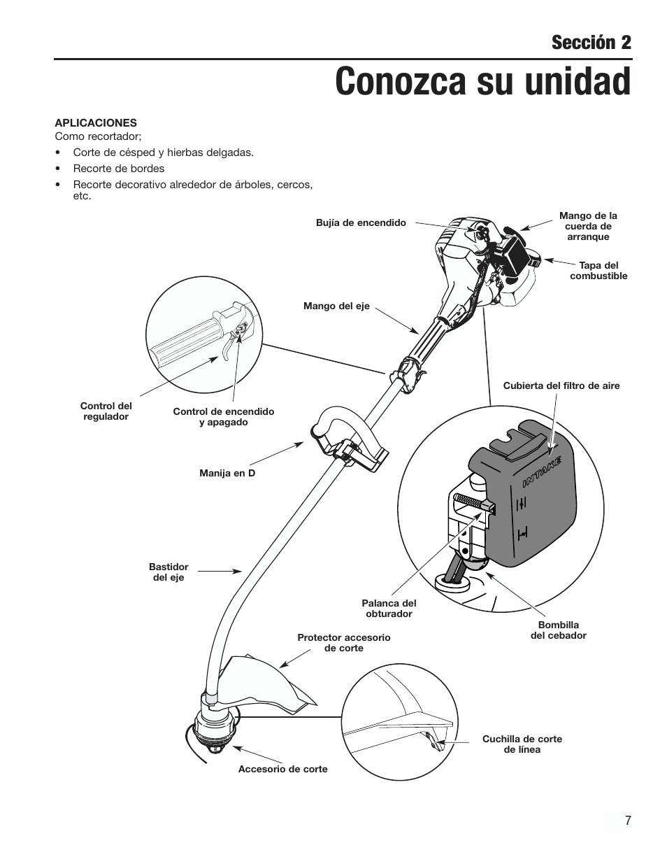 Conozca su unidad, Sección 2 | Cub Cadet CC2000 User Manual | Page 47 / 60