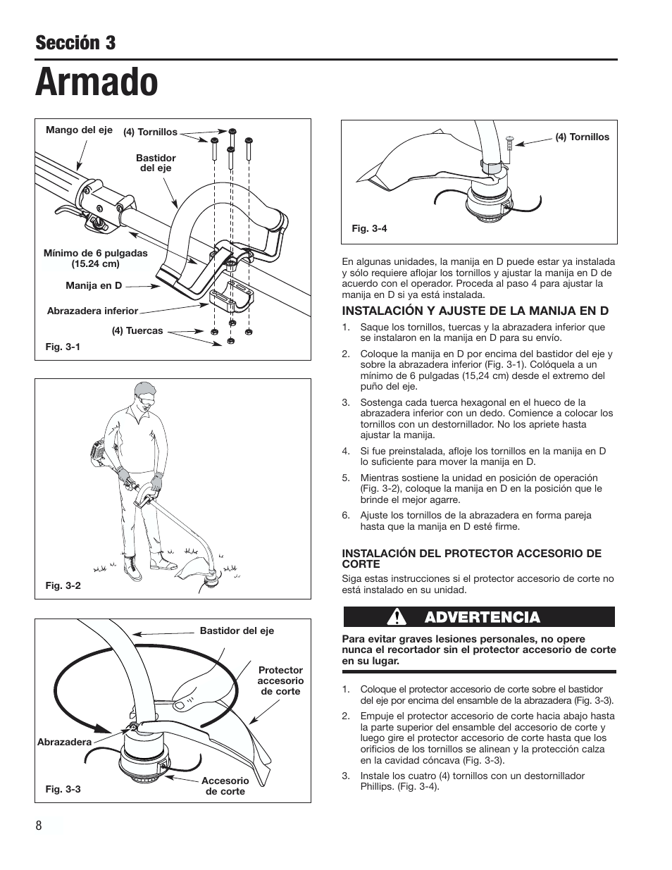 Armado, Sección 3 | Cub Cadet CC2000 User Manual | Page 48 / 60
