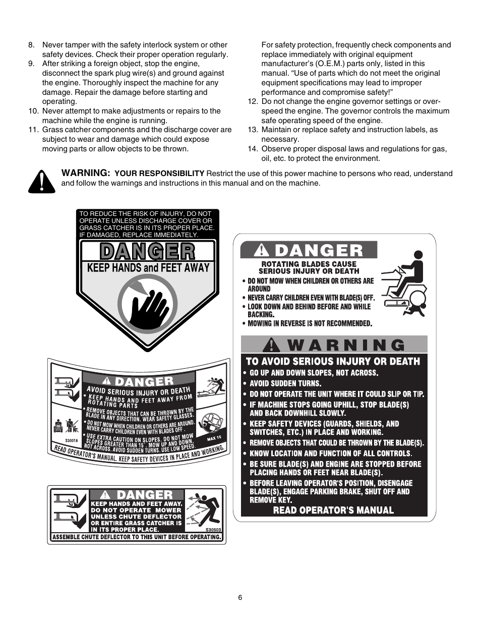 Cub Cadet SLT1554 User Manual | Page 6 / 40