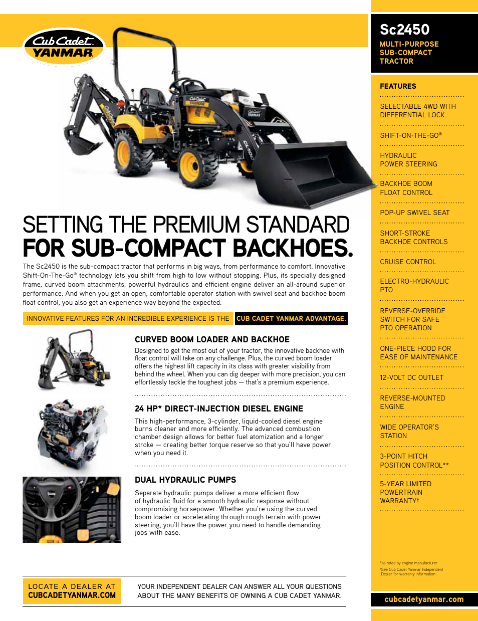 Cub Cadet SC2450 User Manual | 2 pages