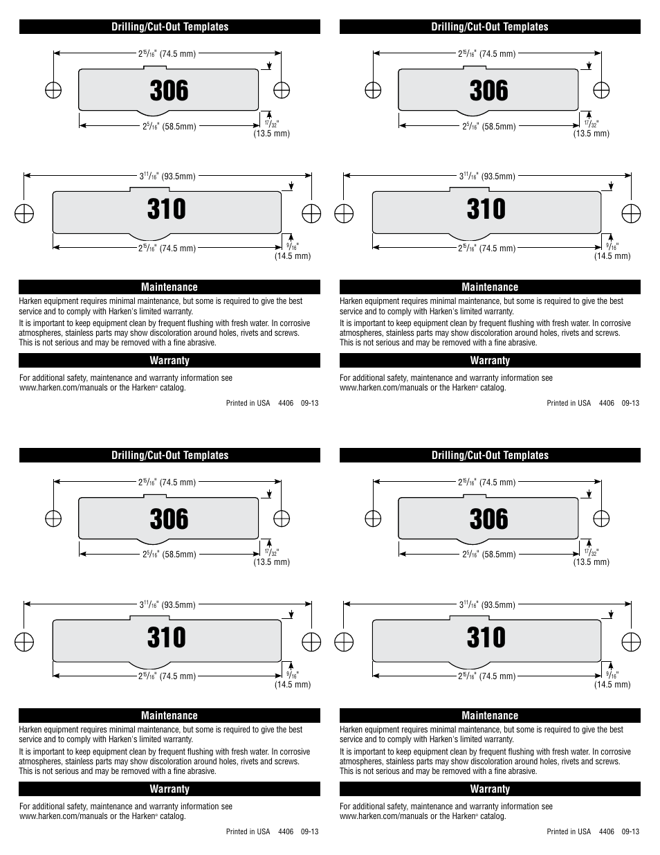 Harken 302 Line/Wire Through-Deck Block User Manual | Page 2 / 2