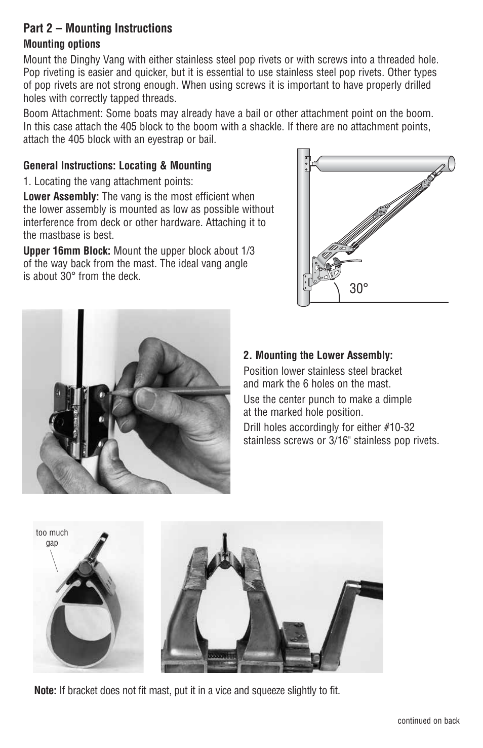 Harken 447 Dinghy Vang System User Manual | Page 3 / 4